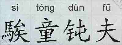 騃童钝夫的拼音