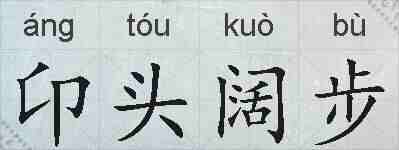 卬头阔步的拼音