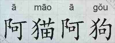 阿猫阿狗的拼音