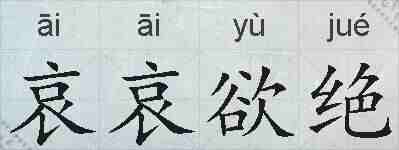 哀哀欲绝的拼音