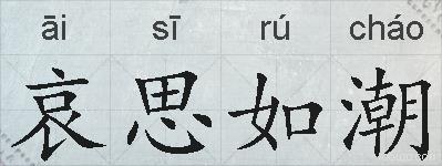 哀思如潮的拼音