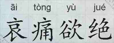 哀痛欲绝的拼音