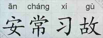 安常习故的拼音