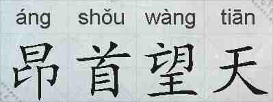 昂首望天的拼音