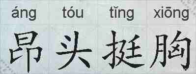 昂头挺胸的拼音