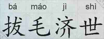 拔毛济世的拼音