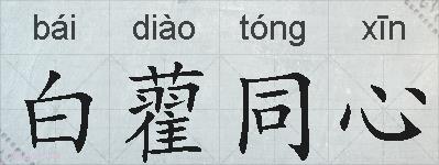 白藋同心的拼音