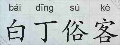 白丁俗客的拼音