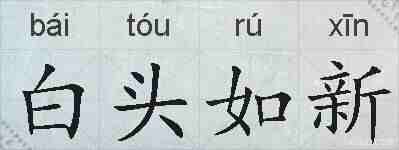 白头如新的拼音