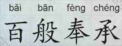 百般奉承的拼音