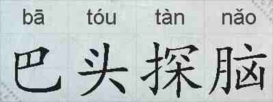 巴头探脑的拼音
