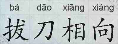 拔刀相向的拼音