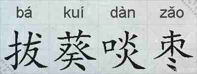 拔葵啖枣的拼音