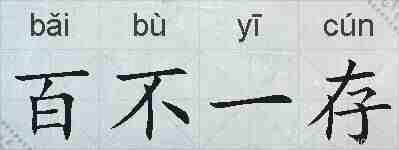 百不一存的拼音