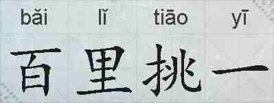 百里挑一的拼音