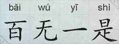 百无一是的拼音