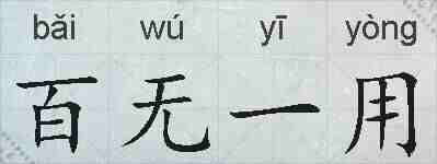 百无一用的拼音