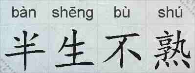 半生不熟的拼音