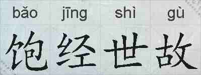 饱经世故的拼音