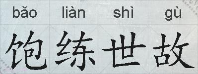 饱练世故的拼音
