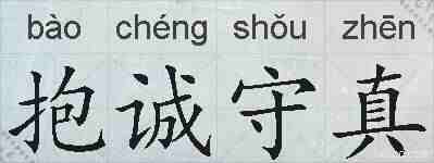 抱诚守真的拼音