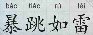 暴跳如雷的拼音