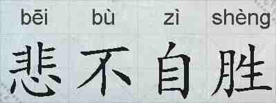悲不自胜的拼音
