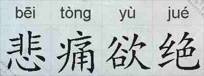 悲痛欲绝的拼音