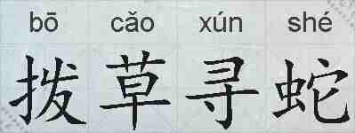 拨草寻蛇的拼音