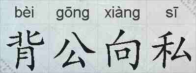 背公向私的拼音