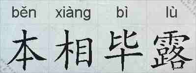 本相毕露的拼音