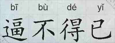 逼不得已的拼音