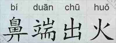 鼻端出火的拼音