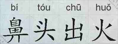 鼻头出火的拼音