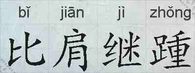 比肩继踵的拼音