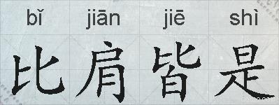 比肩皆是的拼音