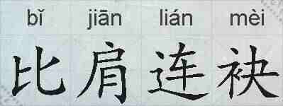 比肩连袂的拼音