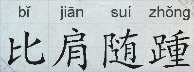 比肩随踵的拼音