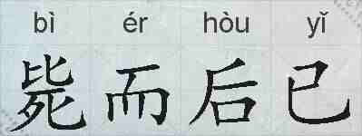 毙而后已的拼音