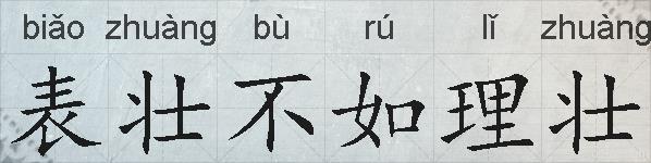 表壮不如理壮的拼音