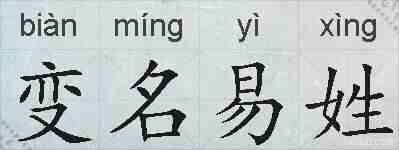 变名易姓的拼音