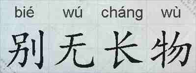 别无长物的拼音