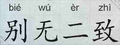 别无二致的拼音