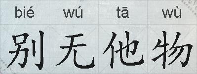 别无他物的拼音