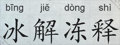 冰解冻释的拼音