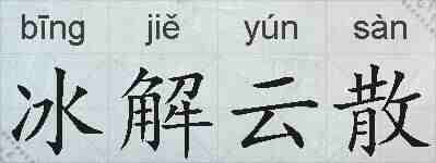 冰解云散的拼音