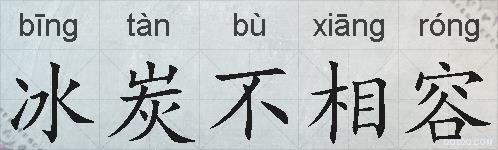 冰炭不相容的拼音