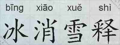 冰消雪释的拼音