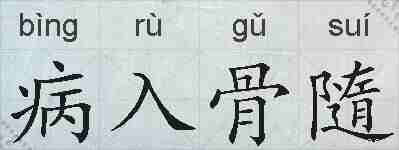病入骨隨的拼音