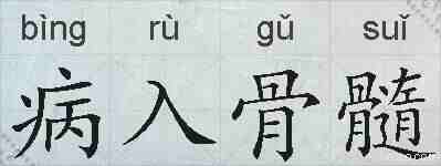 病入骨髓的拼音